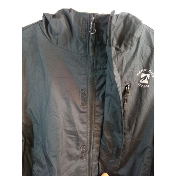 Outfitter Trading Co. Jacket Juniors Zip Hooded Embroidered Park City Utah 10-12 - Picture 4 of 9